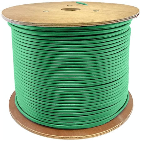 Addon 1000Ft Non-Terminated Green Cat6A Stp Plenum-Rated Copper Patch